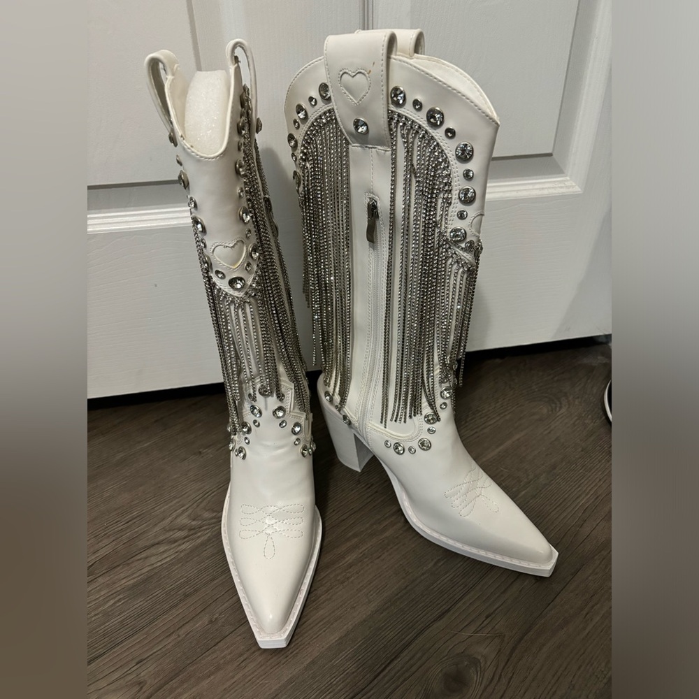 Dolls Kill / Sugar Thrillz Present Perfect Cowboy Boots - Picture 2 of 8
